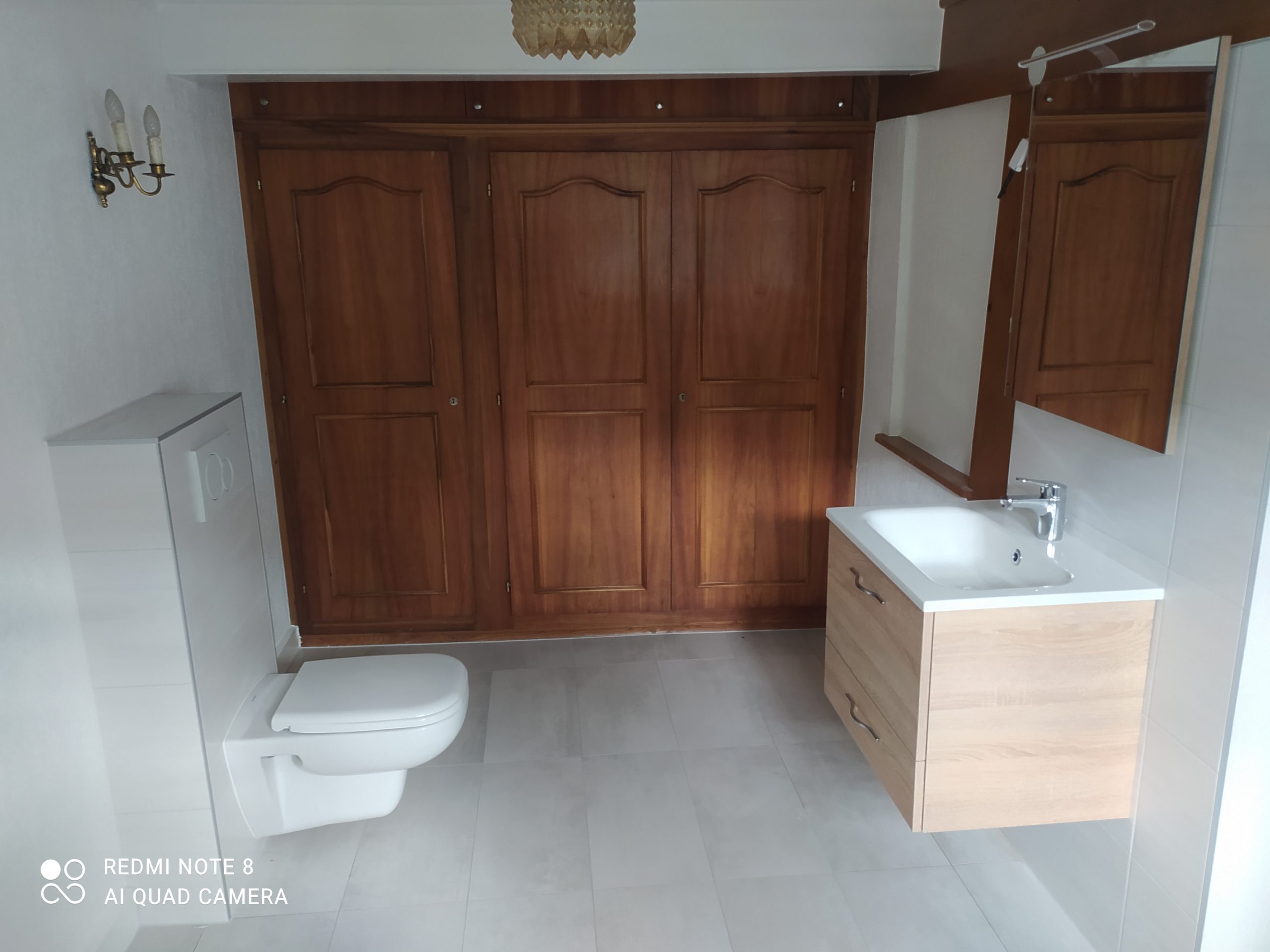 projet salle bain douche moderne bois toilette vasque apres