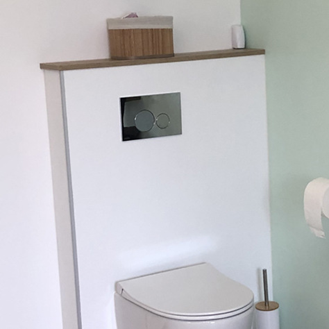 Renovation salle bain toilette WC Delpha par installateur Dorkel a Metz 57