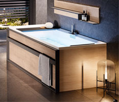 baignoire hydro salle bain boheme chic novellini