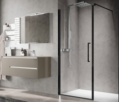 Novellini paroi douche salle bain loft industriel