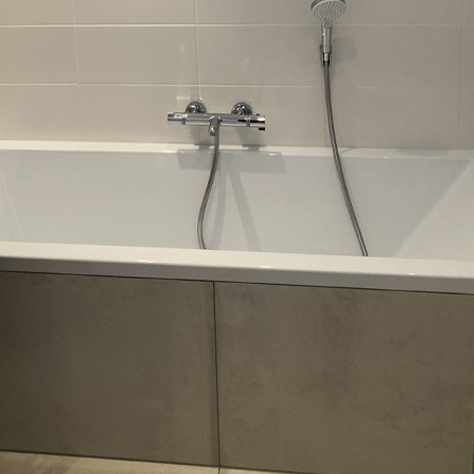 Renovation salle bain baignoire Hansgrohe par installateur Dorkel