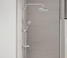 colonne douche hasngrohe salle bain scandinave minimaliste 