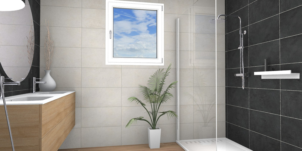 renovation salle bain boheme chic 3D