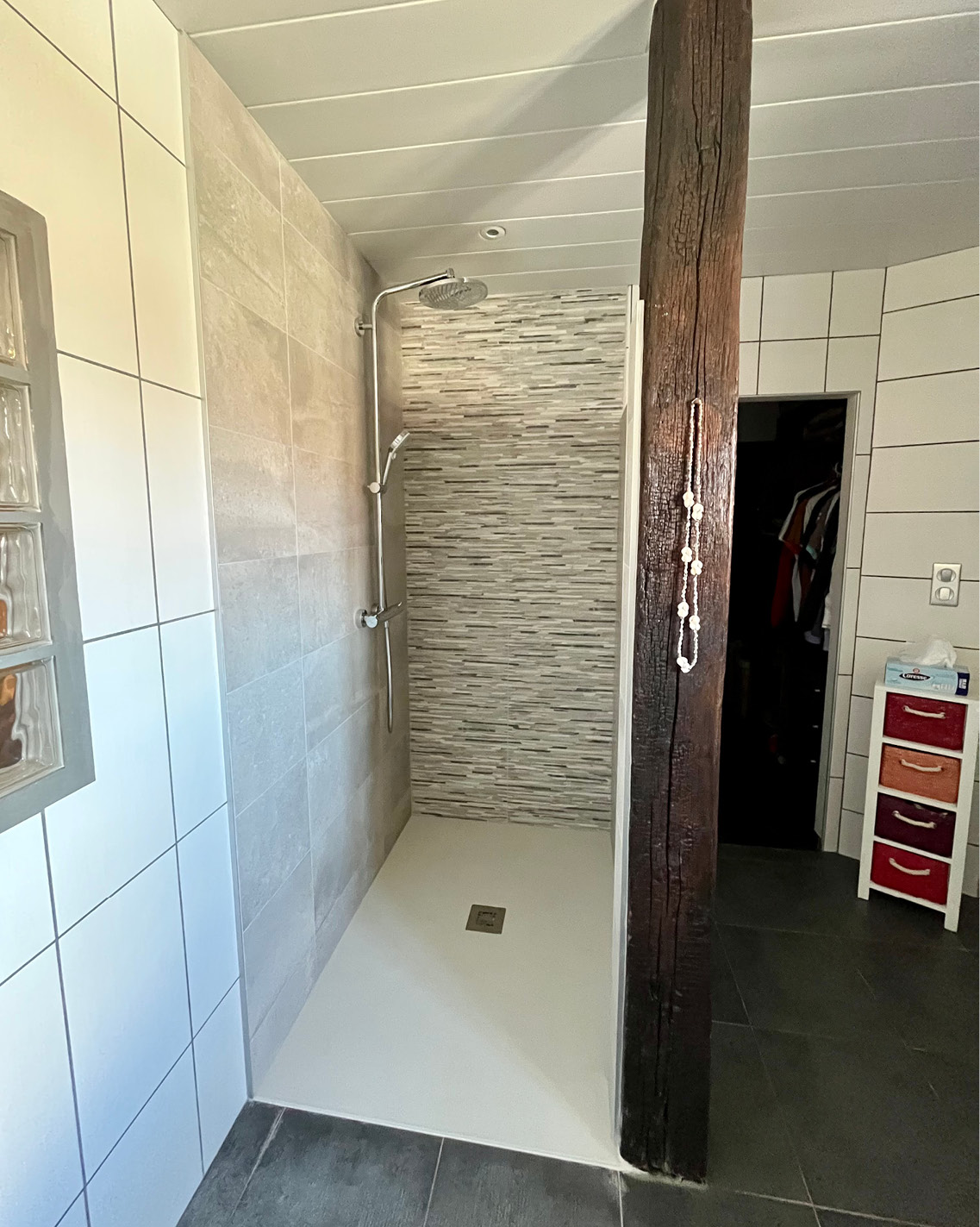 Projet rénovation salle de bain douche Après 2