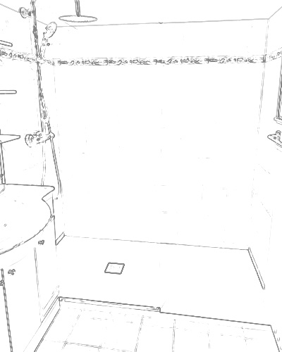 Projet rénovation salle de bain douche Plan 3D