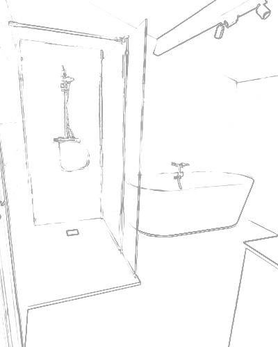 Projet rénovation salle de bain douche 3D