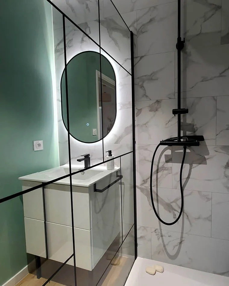 projet renovation salle bain contemporaine S2ED Montamise 86 photo apres
