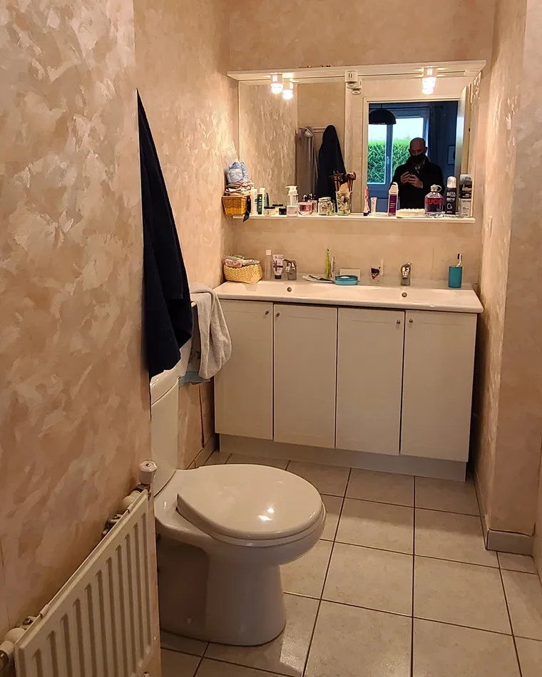 projet renovation salle bain contemporaine S2ED Montamise 86 photo avant