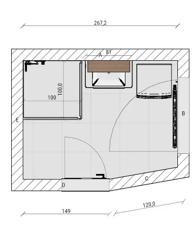 projet rénovation salle bain contemporaine mobilier vasque Gutzwiller Hégenheim 68 plan 3D