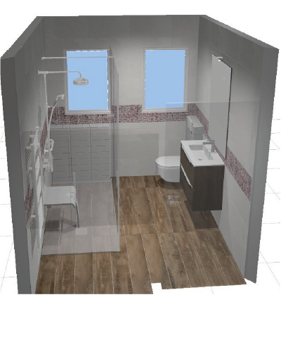 projet-renovation-salle-bain-douche-HUBERT-AUREILHAN-APRES-3D Projet rénovation salle de bain douche Plan 3D