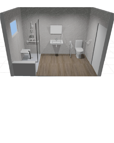 projet-renovation-salle-bain-douche-HUBERT-AUREILHAN-APRES-plan-3D Projet rénovation salle de bain douche Plan 3D