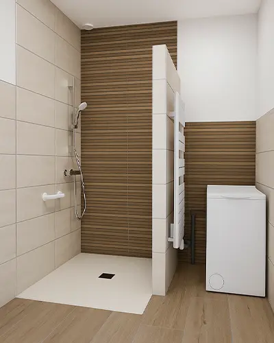 Rénovation complète d'une salle de bains par Myotte dans le Doubs (25), image 3D