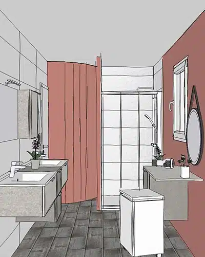 3D SDB 400x500px CAVAROZ Projet rénovation salle de bain douche Plan 3D