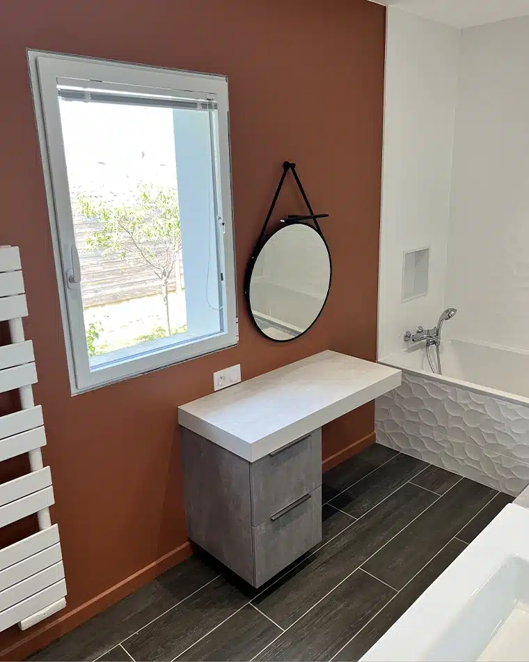 projet-renovation-salle-bains-douche-CAVAROZ-APRES renovation salle bain miroir LED