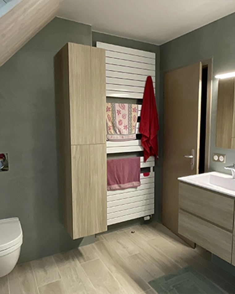 projet-renovation-salle-bains-douche-GUTZWILLER-APRES Rénovation complète d'une salle de bain dans un style Nature Zen dans le Haut-Rhin (68) photo après