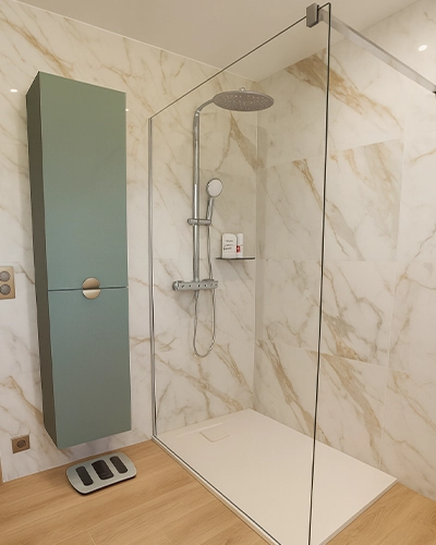 projet-renovation-salle-bains-douche-bailloeuil-3D salle de bains classique art déco par Bailloeuil sur Perpignan (66), image 3D