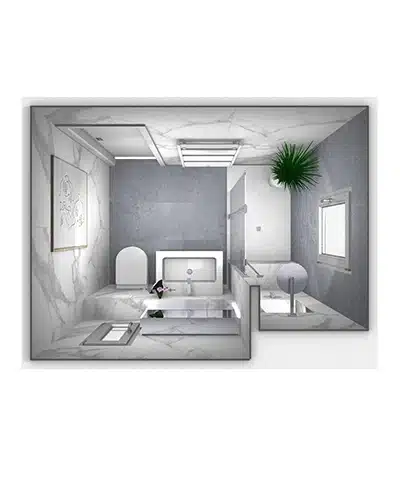 salle de bains chic et contemporaine par S2ED sur Poitiers (86), image 3D