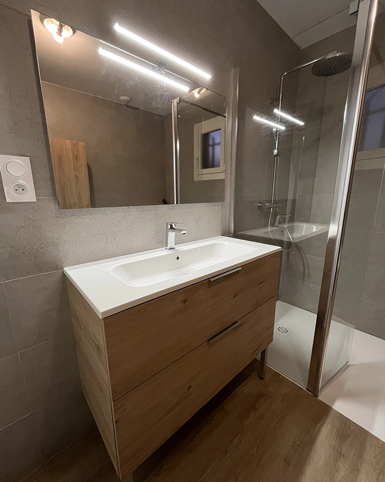 renovation salle bain receveur colonne douche