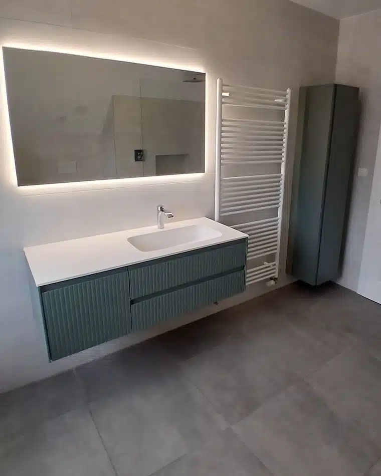 Rénovation complète d'une salle de bain dans un style Nature Zen dans le Haut-Rhin (68) photo après