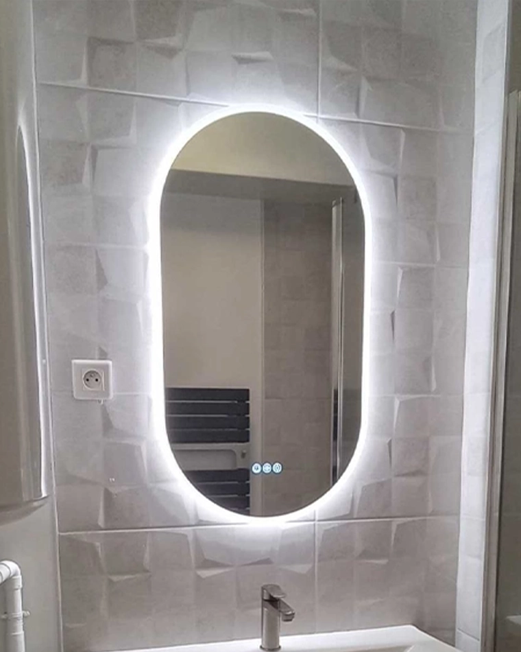 renovation salle bain miroir LED
