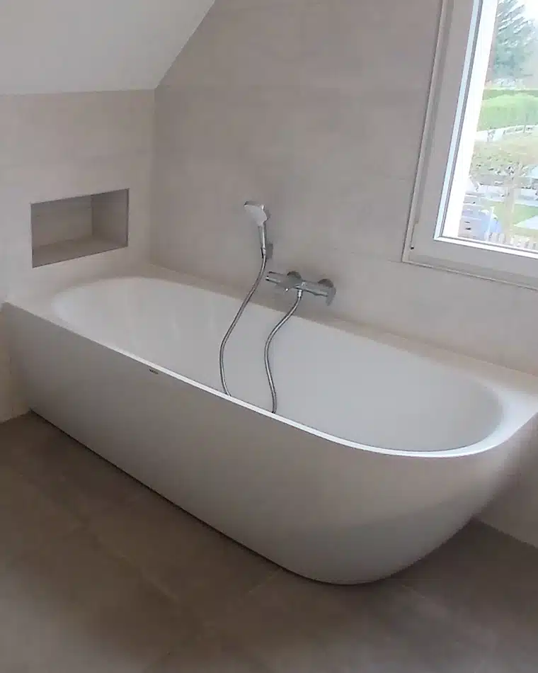 Rénovation complète d'une salle de bain dans un style Nature Zen dans le Haut-Rhin (68) photo après