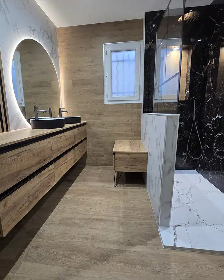 renovation salle bain receveur colonne douche