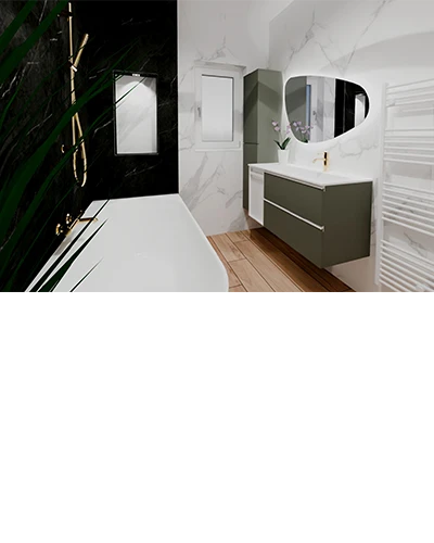 salle de bains chic et contemporaine par S2ED sur Poitiers (86), image 3D