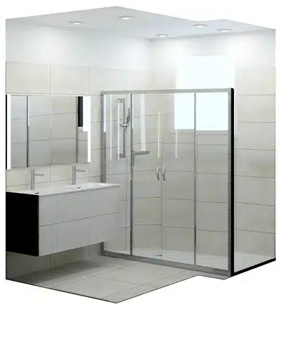 Installation douche à l'italienne grand format, par Maciejowski sur Limoges (17), image 3D